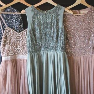 Maya Deluxe - ASOS - Beaded and Pleated Bridesmaid Dress